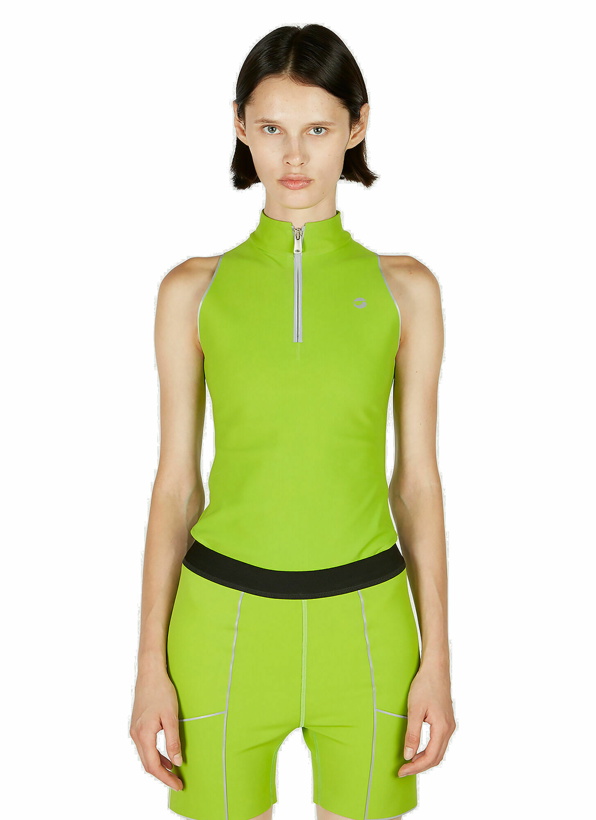 Photo: Coperni - C+ Zip Bodysuit in Green