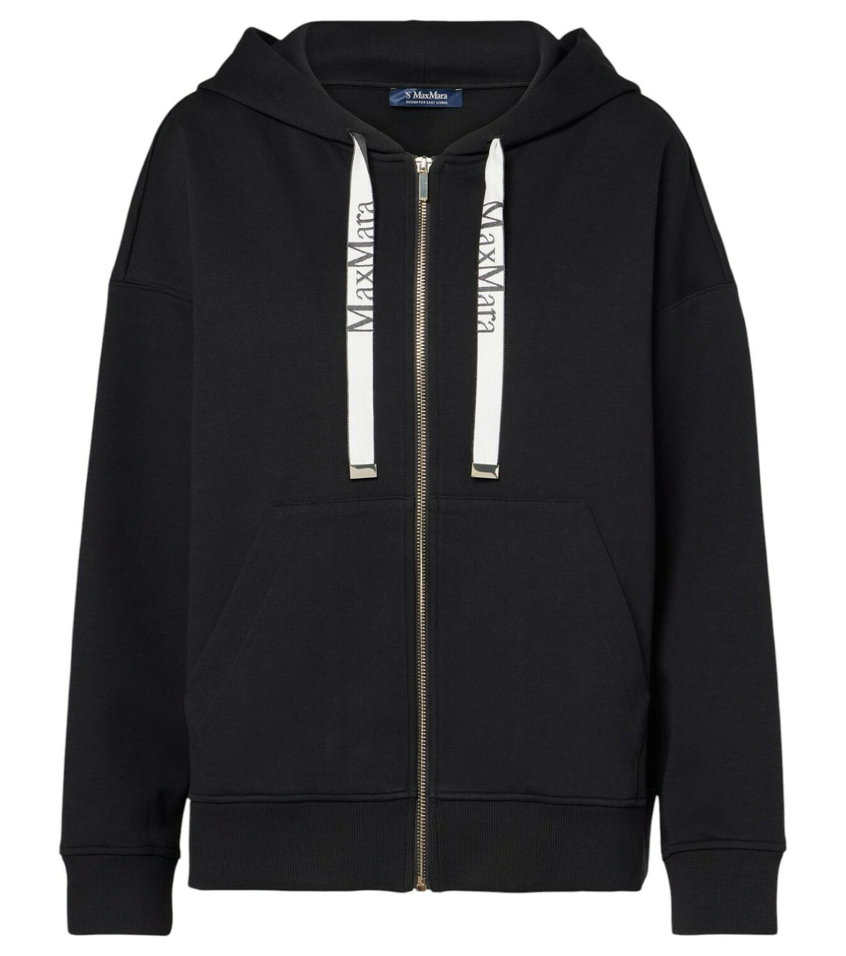 S Max Mara Agre logo cotton-blend jersey hoodie S Max Mara