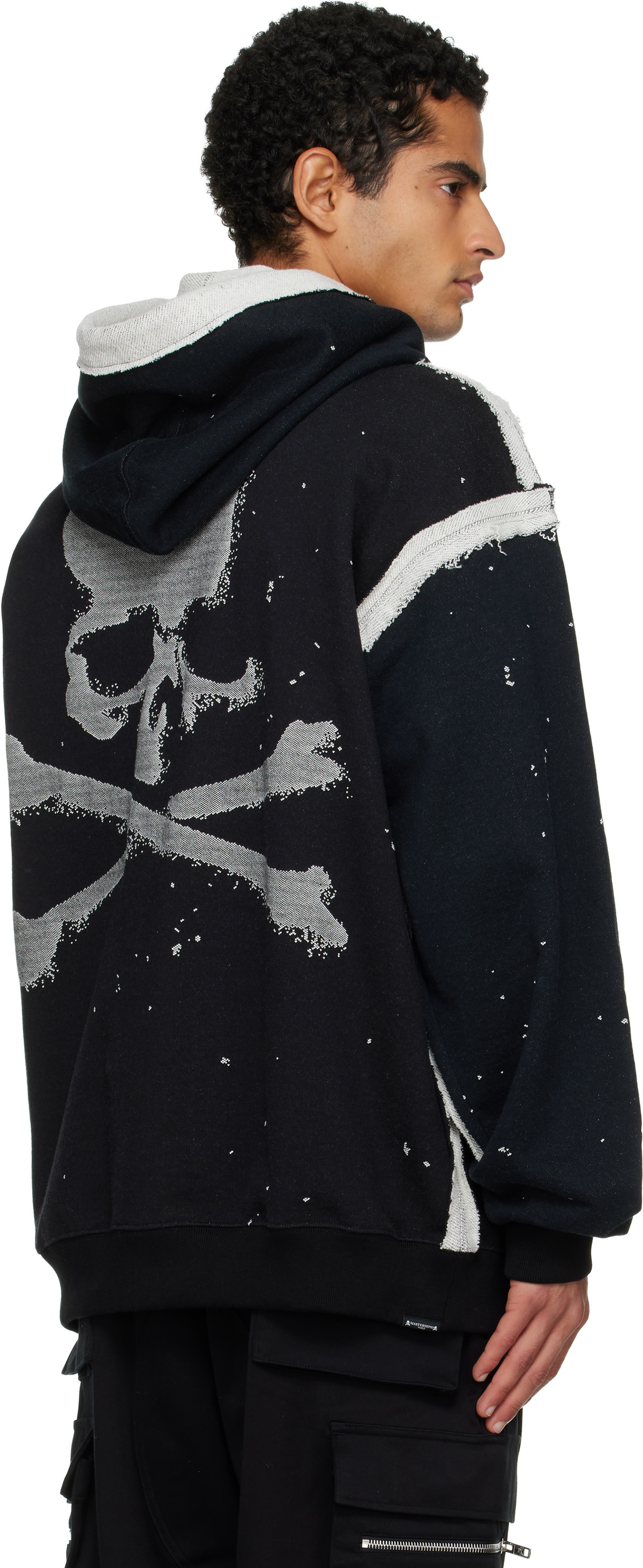 MASTERMIND WORLD Black Cut-Off Hoodie