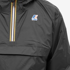 K-Way Men's Le Vrai 3.0 Leon Popover Packable Anorak in Black Pure