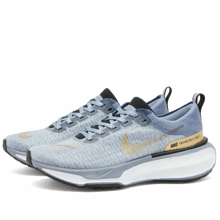 Photo: Nike Running Women's Nike Invincible 3 Sneakers in Ashen Slate/Metallic Gold