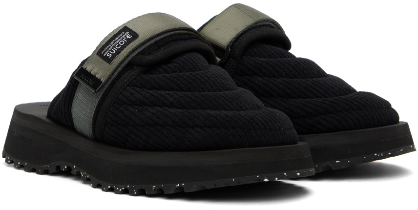Suicoke Black ZAVO-SHELLab Slip-On Loafers