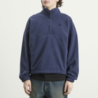 Polar Skate Co. Men's Ivan Half Zip Fleece Sweatshirt in Grey Blue