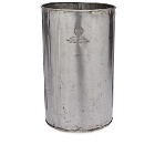 Puebco Round Trash Can in Steel