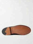 J.M. Weston - 180 Leather and Suede Penny Loafers - Brown