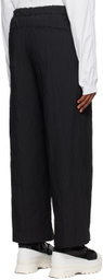 VEIN Black Crinkled Trousers