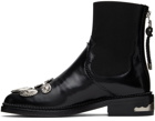 Toga Pulla Black Embellished Chelsea Boots