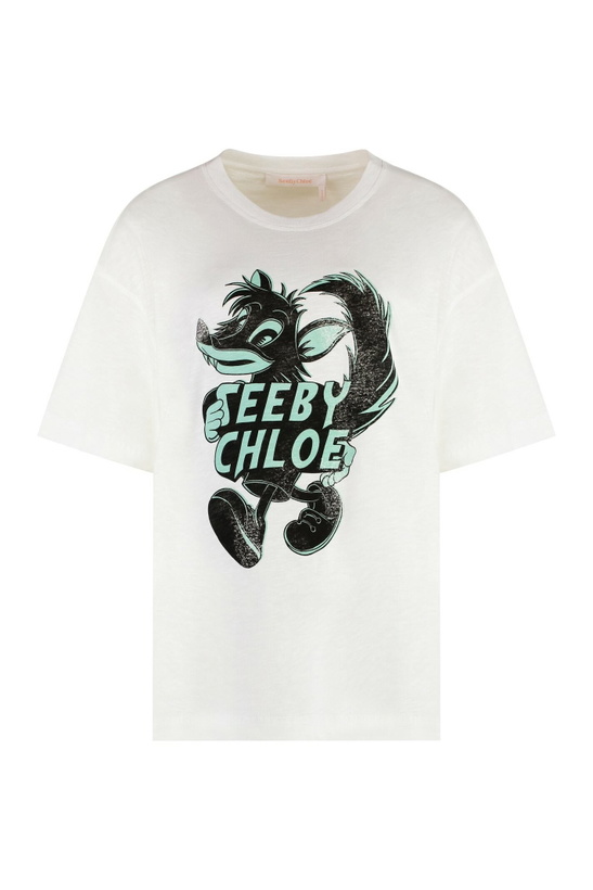Photo: See by Chloé Printed Cotton T-shirt