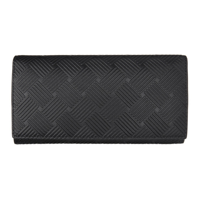 Photo: Bottega Veneta Black Debossed Wallet