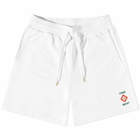 Casablanca Men's Casa Sport Logo Sweat Short in White