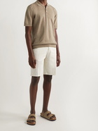 Altea - Linen and Cotton-Blend Polo Shirt - Brown