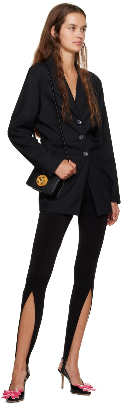 Puppets and Puppets Black Gathered Blazer
