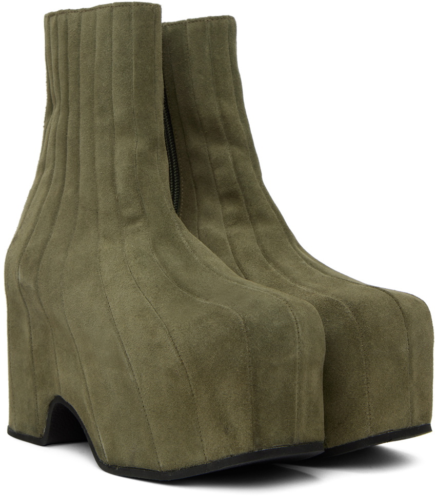 Eckhaus Latta 60mm patchwork ankle boots - Black