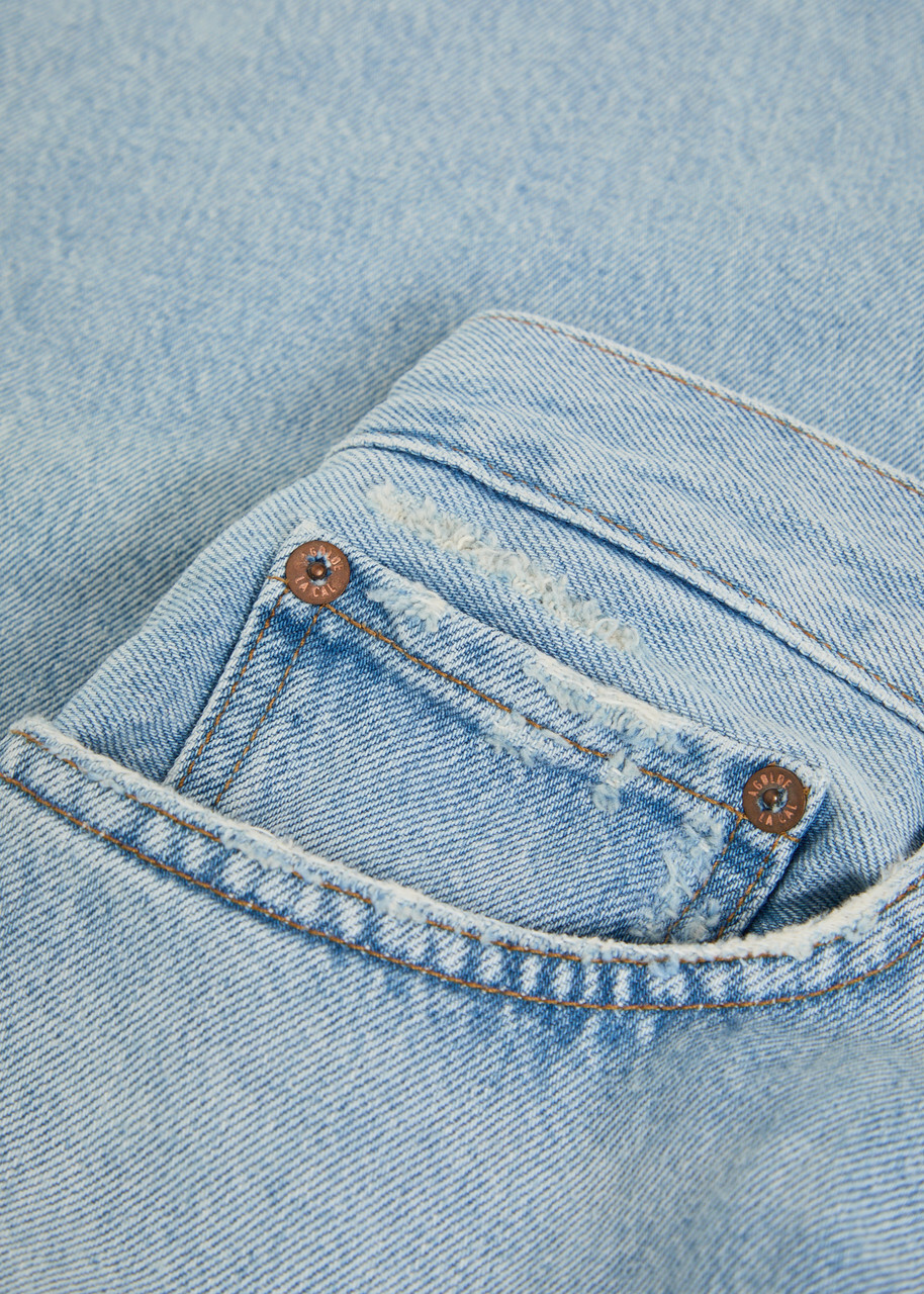 Agolde Afton Relaxed Straight-leg Jeans Light Blue