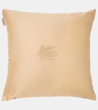 Etro Embroidered cotton cushion