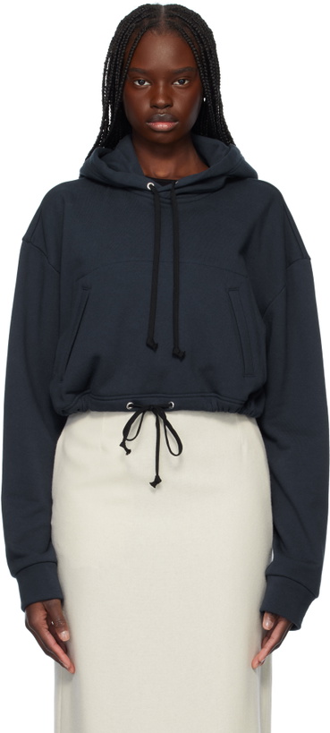 Photo: Comme des Garçons Girl Navy Cotton Back Pile Hoodie