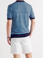 Orlebar Brown - Elzack Willem Slim-Fit Striped Cotton Polo Shirt - Blue