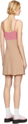 Marc Jacobs Beige & Pink 'The Pointelle' Knit Dress