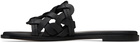 Gianvito Rossi Black Amalfi Sandals