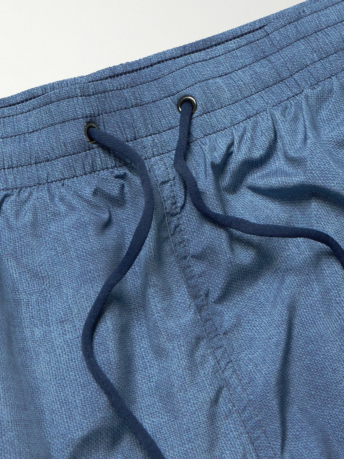 Canali - Straight-Leg Mid-Length Swim Shorts - Blue