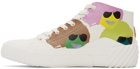 Kenzo White Tiger Crest High Sneakers