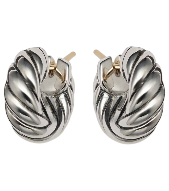 Photo: David Yurman Sculpted Cable sterling silver hoop earrings