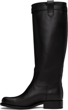 Versace Black Medusa '95 Knee High Tall Boots