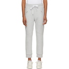 Baja East Grey Logo Moto Lounge Pants