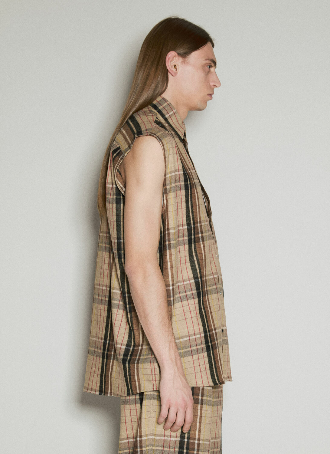 VTMNTS Flannel Sleeveless Shirt