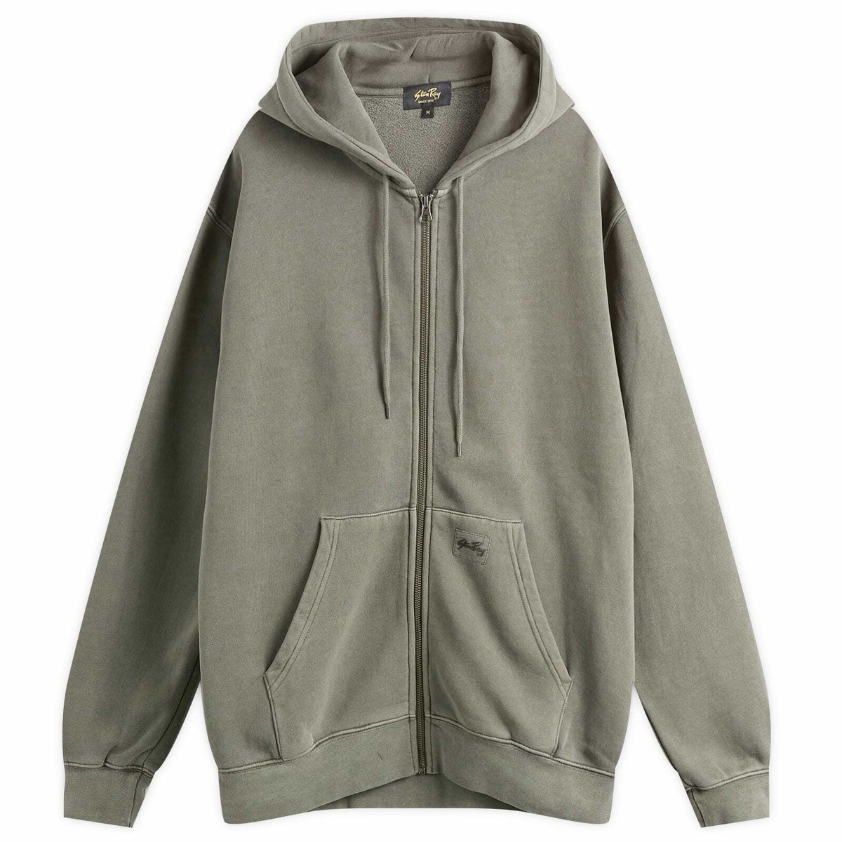 Stan Ray Men's Patch Zip Hoodie in Washed Black