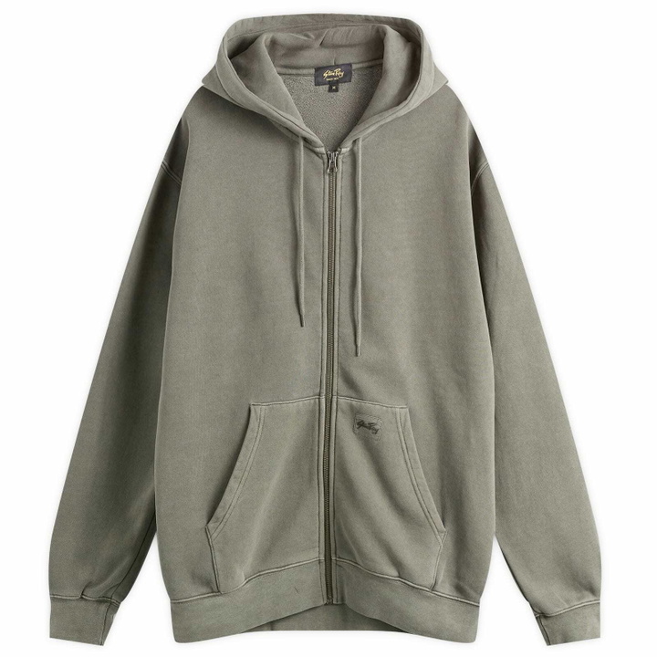Photo: Stan Ray Men's Patch Zip Hoodie in Washed Black