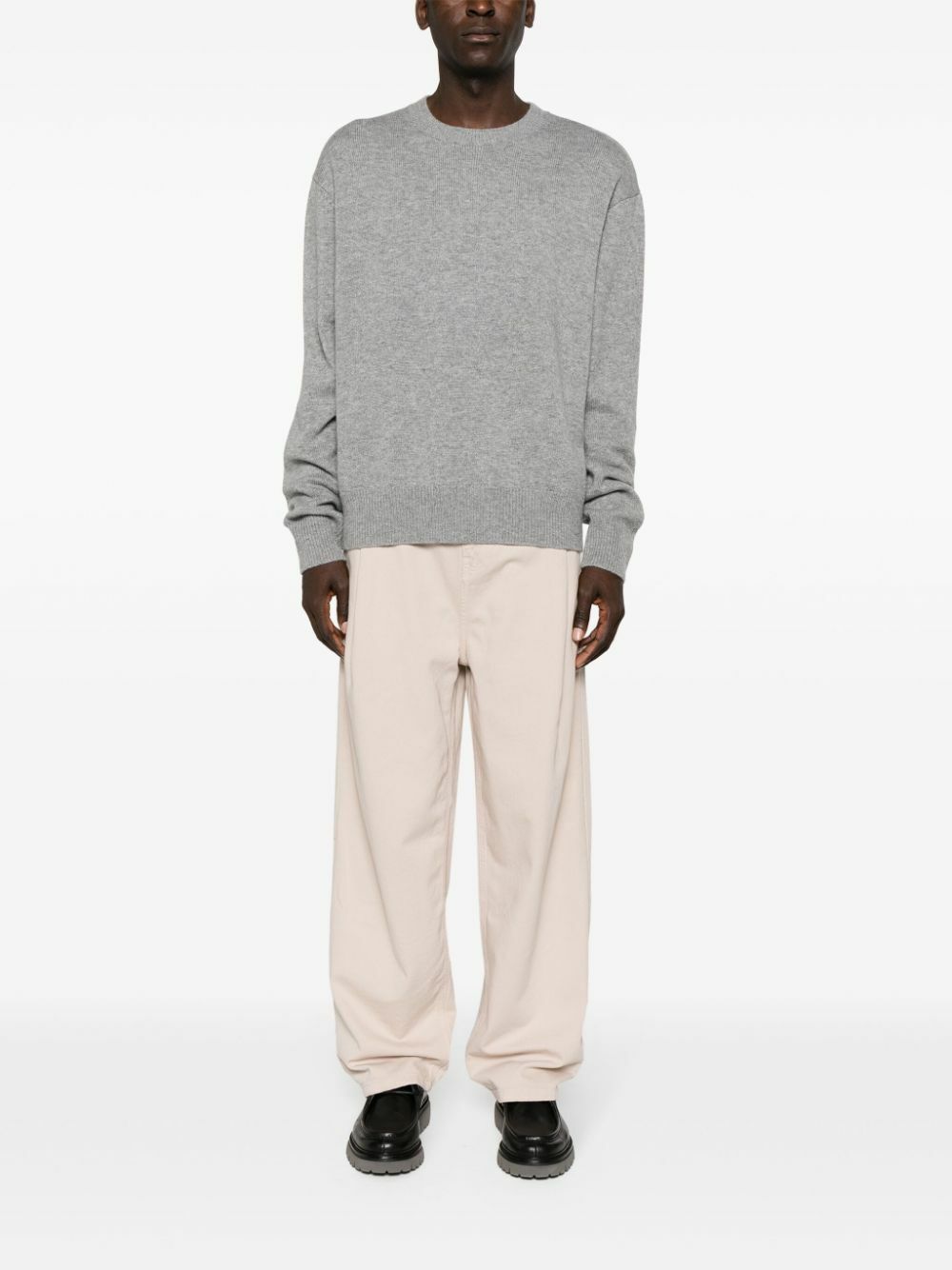 The Frankie Shop Grey Quinton Merino-Wool Sweater