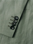 Canali - Kei Slim-Fit Double-Breasted Linen Suit Jacket - Green