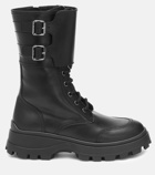 Miu Miu Leather combat boots