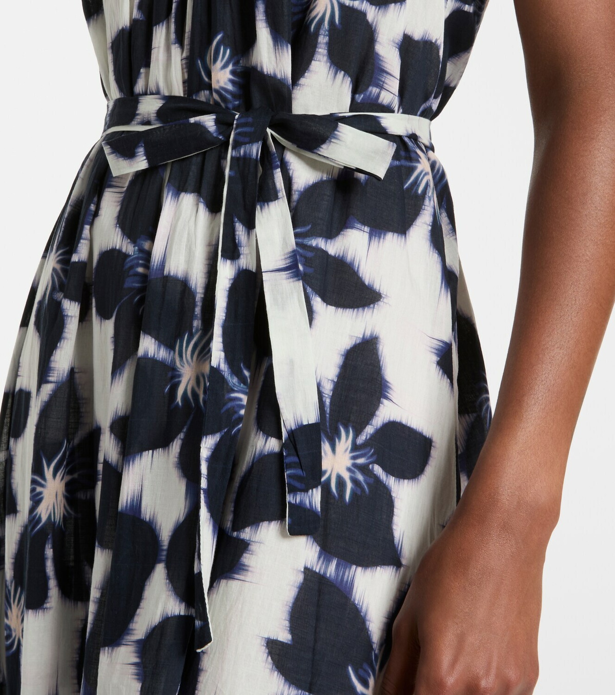 Velvet Floral cotton voile midi dress