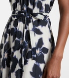 Velvet Floral cotton voile midi dress