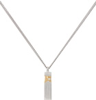 Tom Wood Silver & Gold Mined Cube Pendant Necklace