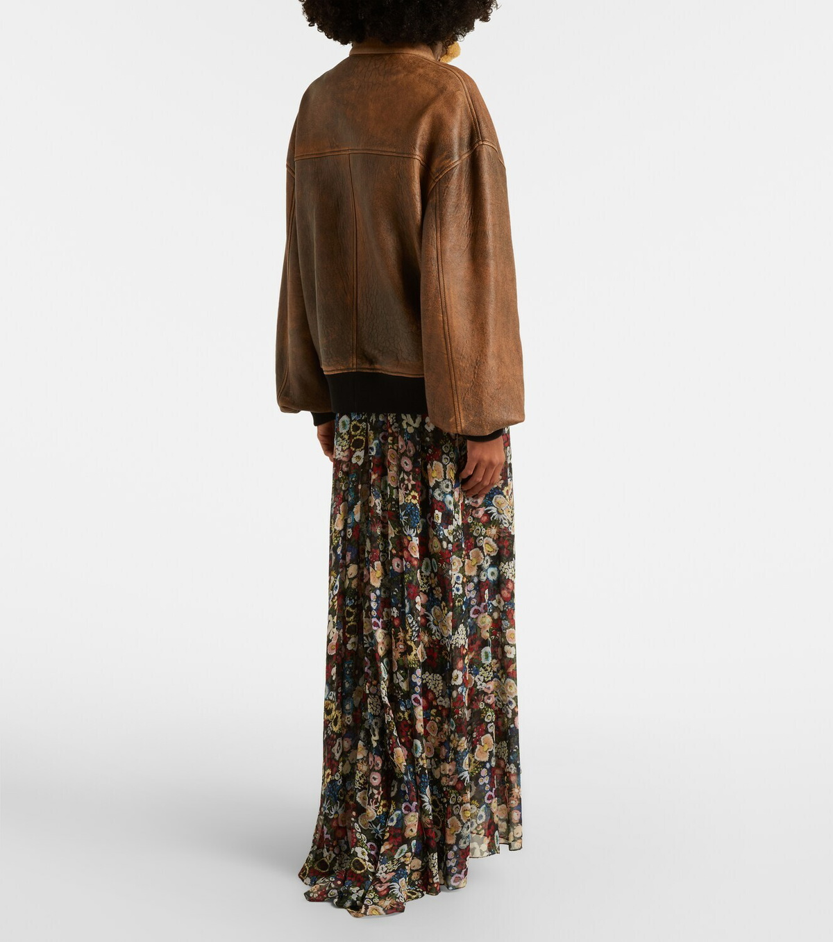 Khaite Sandor shearling-trimmed leather jacket
