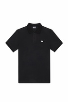 Diesel Polo shirt with D oval Patch - Polos Mens in Black