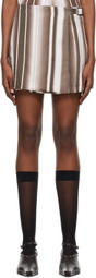 Anne Isabella Brown Tencel Mini Skirt