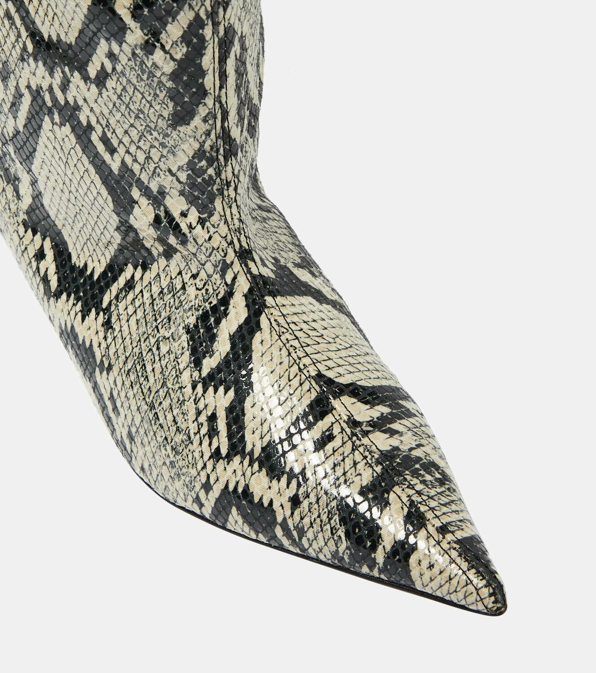 Ganni Snake-effect knee-high boots GANNI