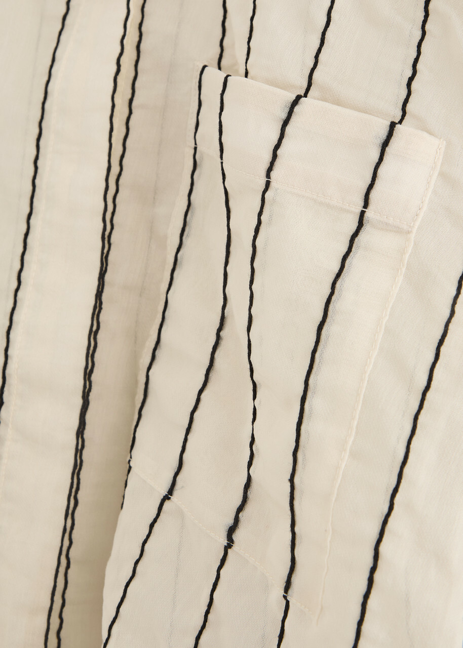 Day Birger ET Mikkelsen Yrsa Striped Chiffon Shirt Cream