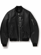 TOM FORD - Leather-Trimmed Shell Bomber Jacket - Black
