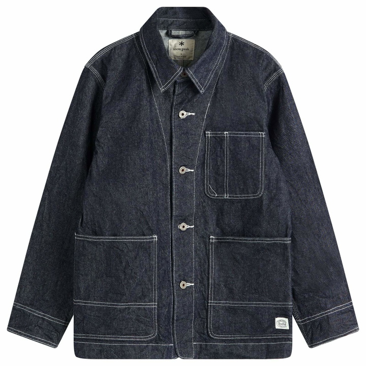Photo: Snow Peak Women's Recycled Cotton Denim Jacket in Indigo
