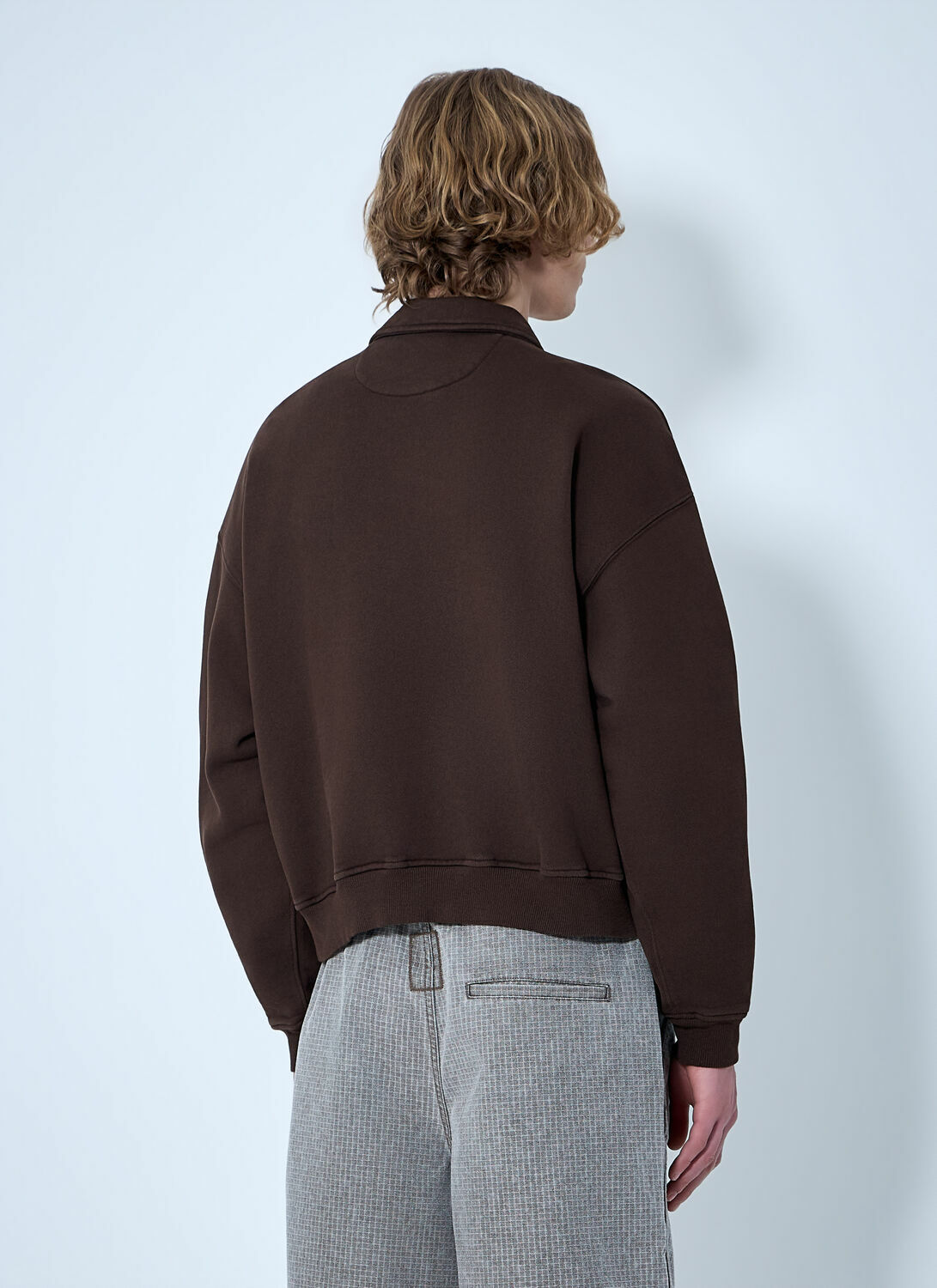 Brain Dead Half-Zip Collared Sweatshirt