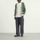 Beams Plus Men's Multi Stripe Cardigan in Green