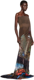 Jean Paul Gaultier Brown Shayne Oliver Edition Maxi Dress