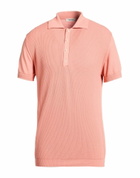 Crossley Mens Polo shirt in Salmon pink