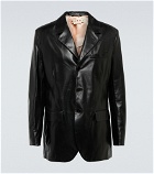 Marni - Single-breasted leather blazer