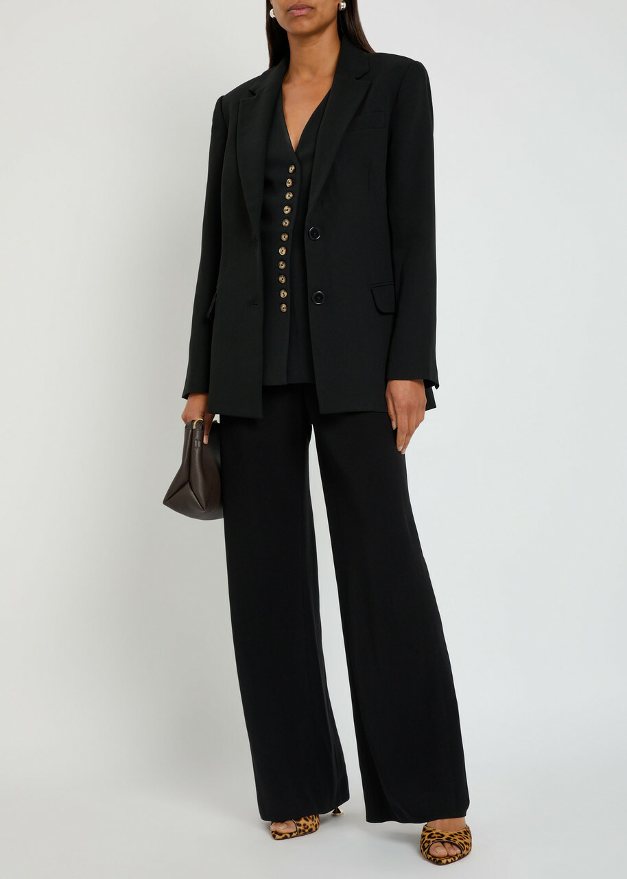 Reformation James Crepe Blazer Black